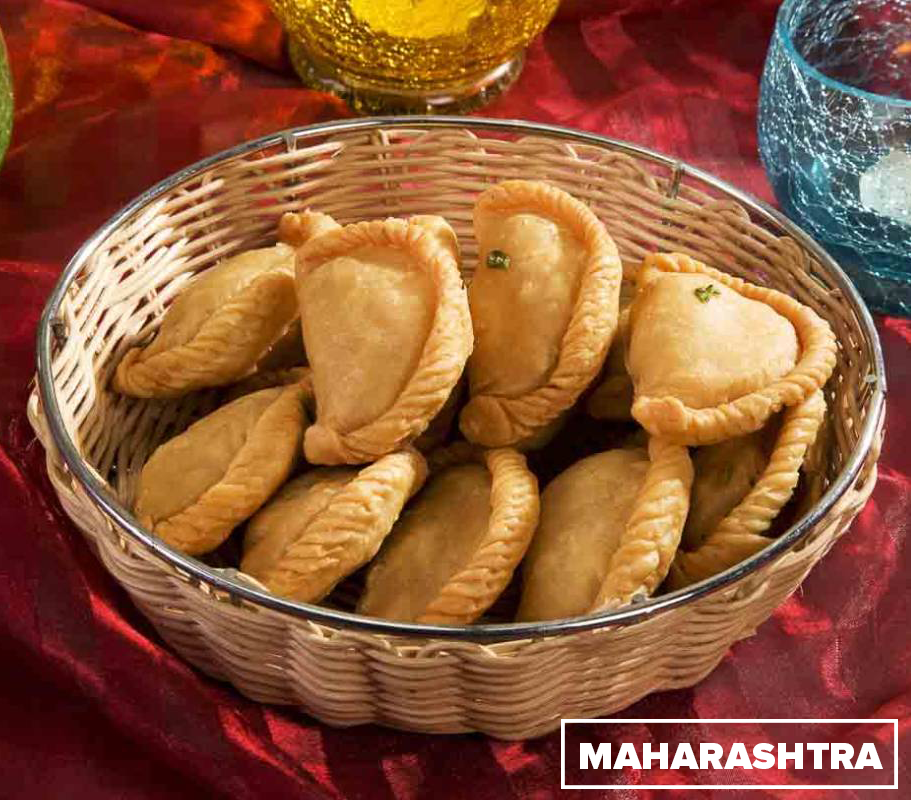 29 States 29 Desserts Karanji from Maharastra