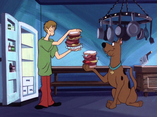 Cartoon Characters| Shaggy| Stacked Sandwich