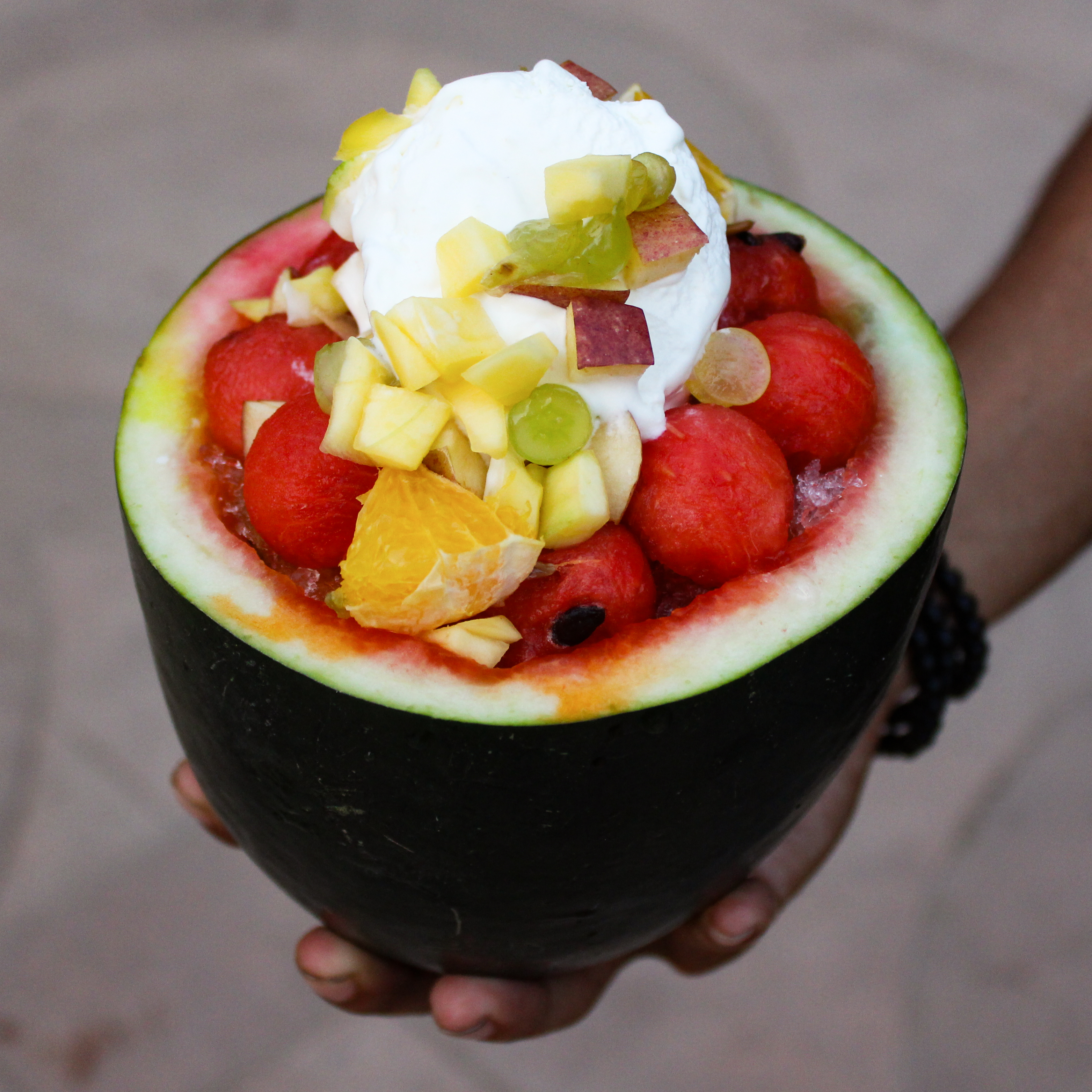 watermelon bowl| bhayankar| summer treat| vanilla| fruits| icykraft | ice craft