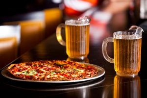 Beer and Pizza day | pizza and beer | cheesy pizza | beer drink | beverage
