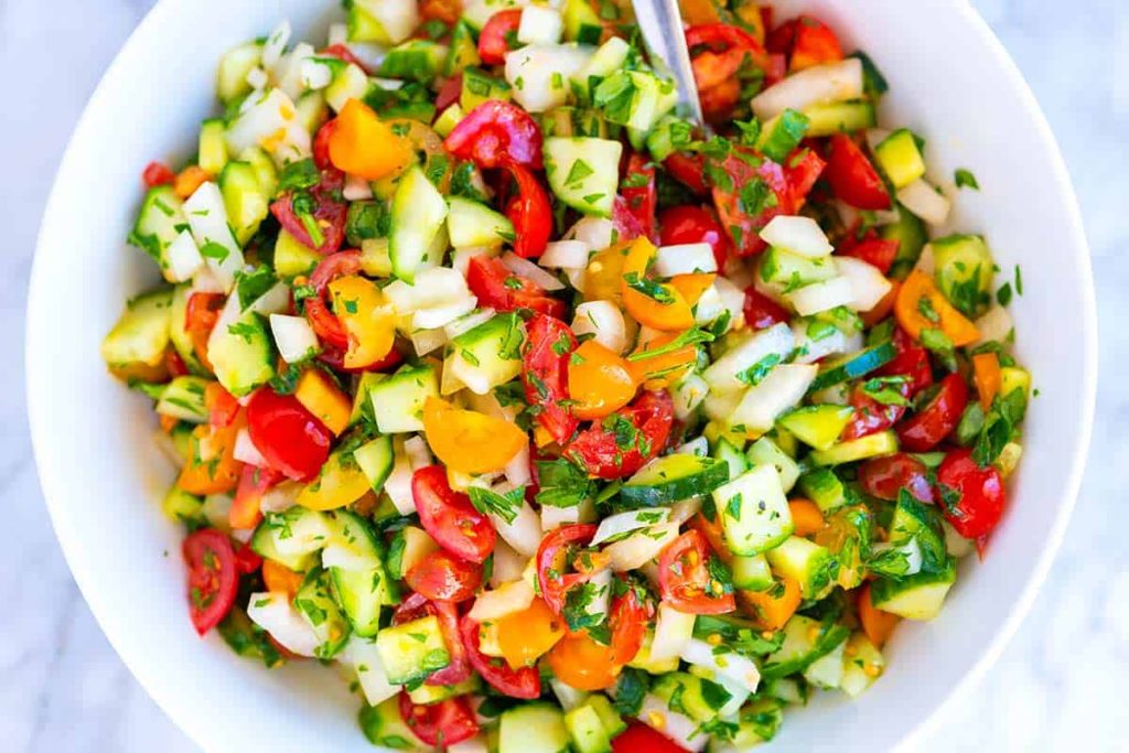 food for the season| Tomato,cucumber and red onion salad