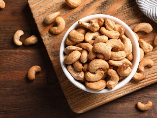 several dry fruits in a can| Cashews