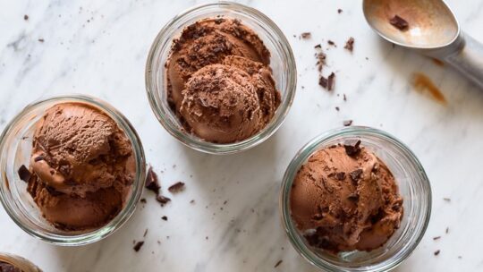 various dessert dishes| Vegan chocolate coffee ice-cream
