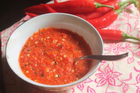 Types of chutneys| Red chili chutney