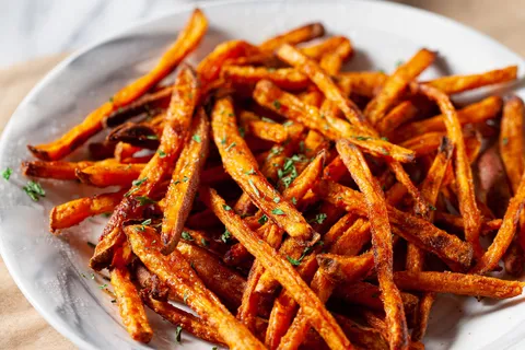 An image of Sweet Potato Fries in a dish | Types of French Fries